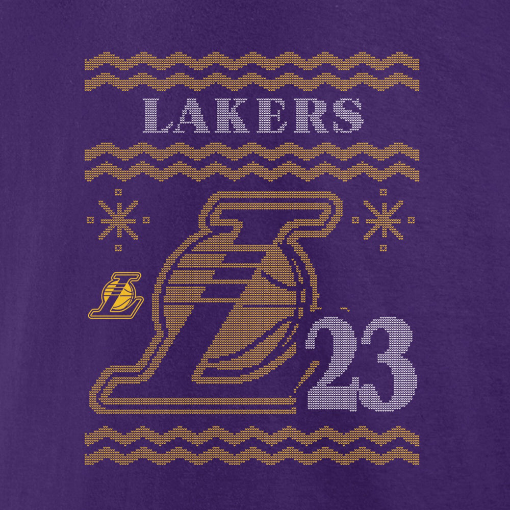 LeBron James Los Angeles Lakers Ugly Sweater Name & Number T-Shirt Discount