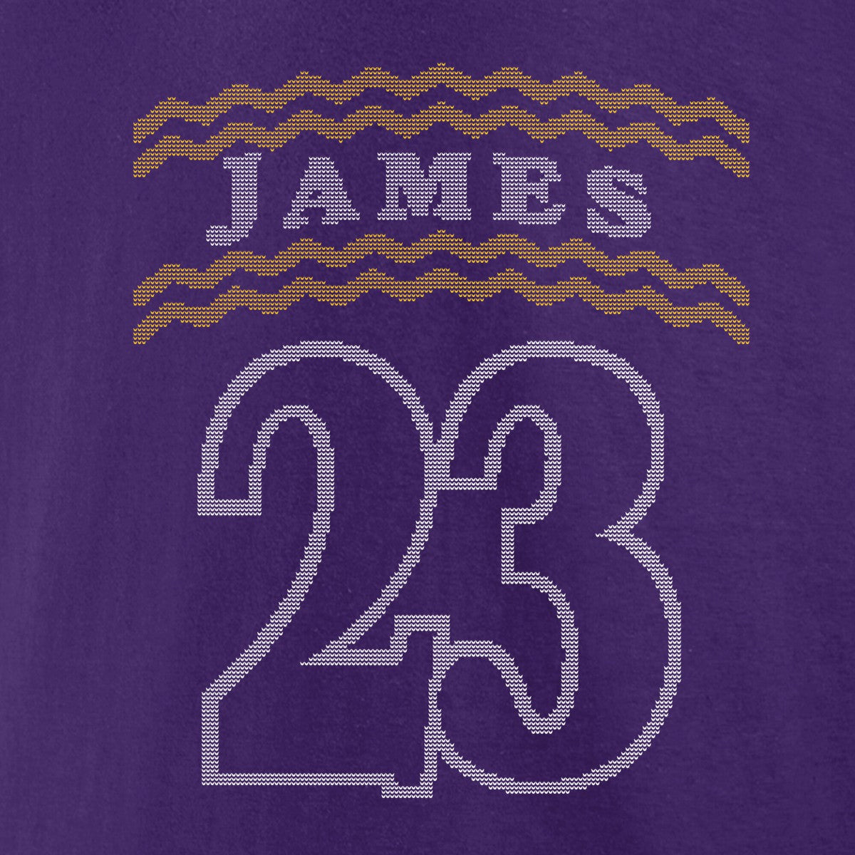 LeBron James Los Angeles Lakers Ugly Sweater Name & Number T-Shirt Discount