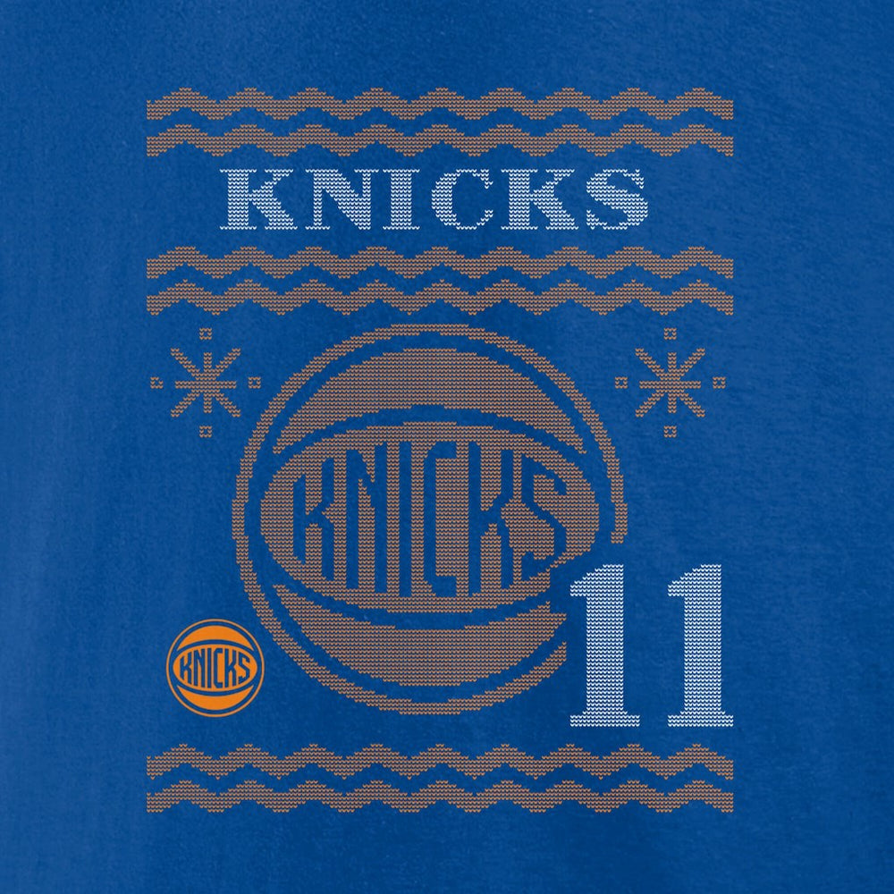 Jalen Brunson New York Knicks Ugly Sweater Name & Number T-Shirt On Sale