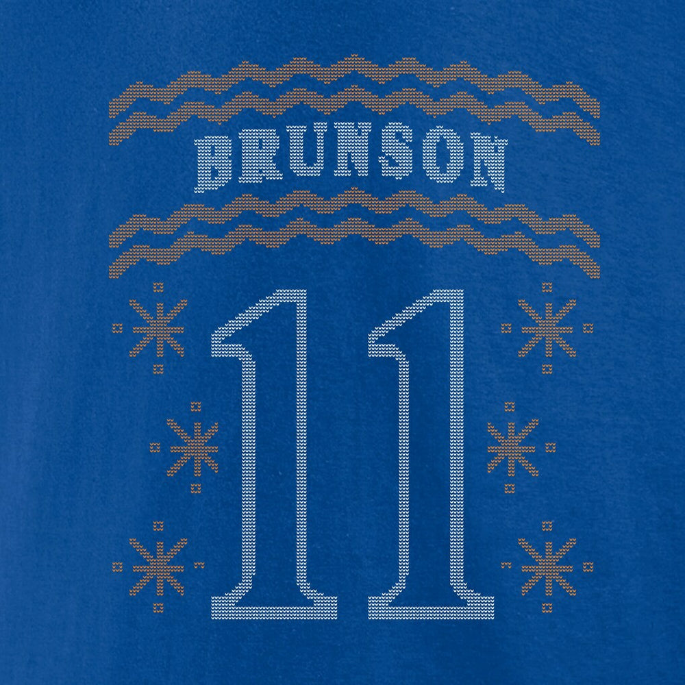 Jalen Brunson New York Knicks Ugly Sweater Name & Number T-Shirt On Sale