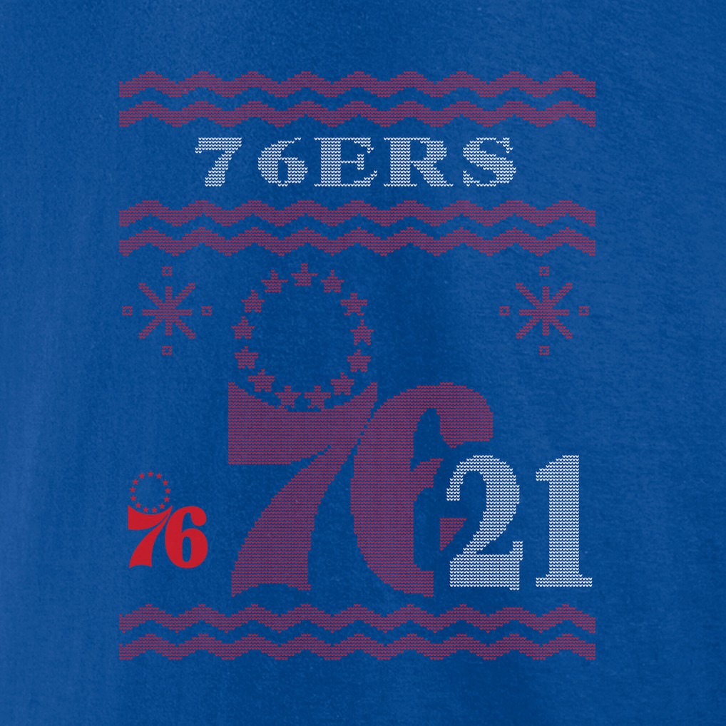 Joel Embiid Philadelphia 76ers Ugly Sweater Name & Number T-Shirt On Sale