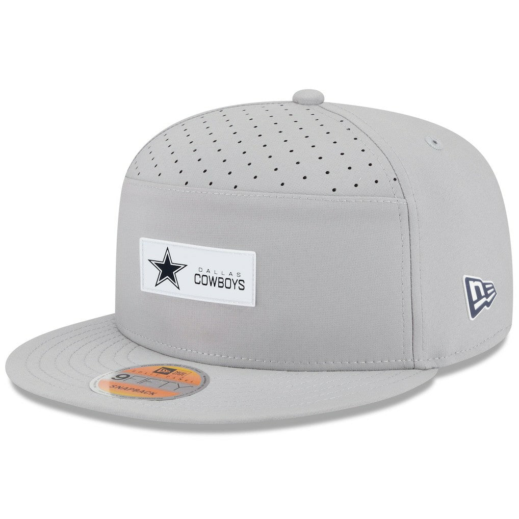 Dallas Cowboys New Era 2025 Sideline Split Panel 9FIFTY Snapback Hat