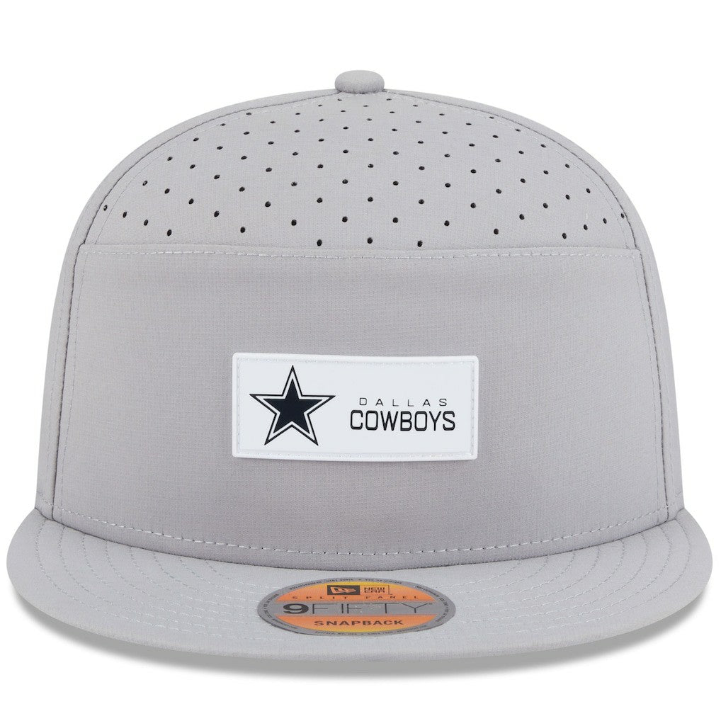 Dallas Cowboys New Era 2025 Sideline Split Panel 9FIFTY Snapback Hat