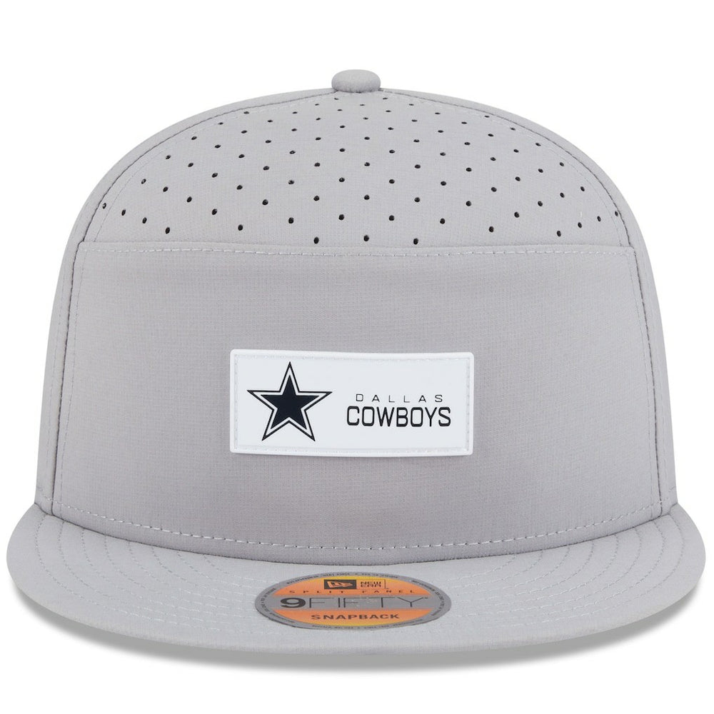 Dallas Cowboys New Era 2025 Sideline Split Panel 9FIFTY Snapback Hat