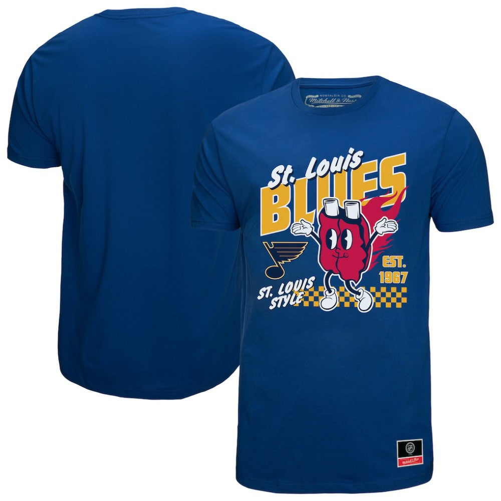 St. Louis Blues Mitchell & Ness Local Food T-Shirt Discount