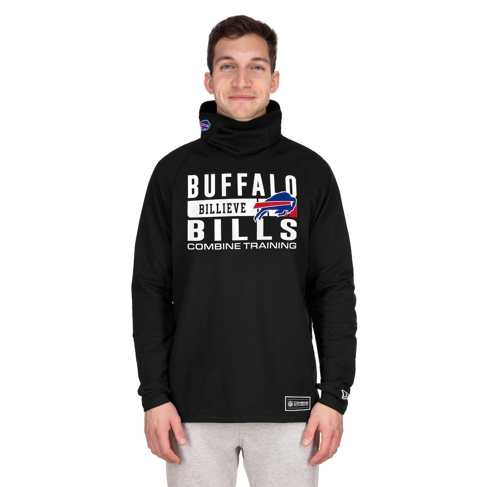 Buffalo Bills New Era Functional Fandom Balaclava Helmet Stripe Tri-Blend Hoodie