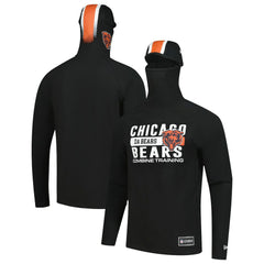 Chicago Bears New Era Functional Fandom Balaclava Helmet Stripe Tri-Blend Hoodie