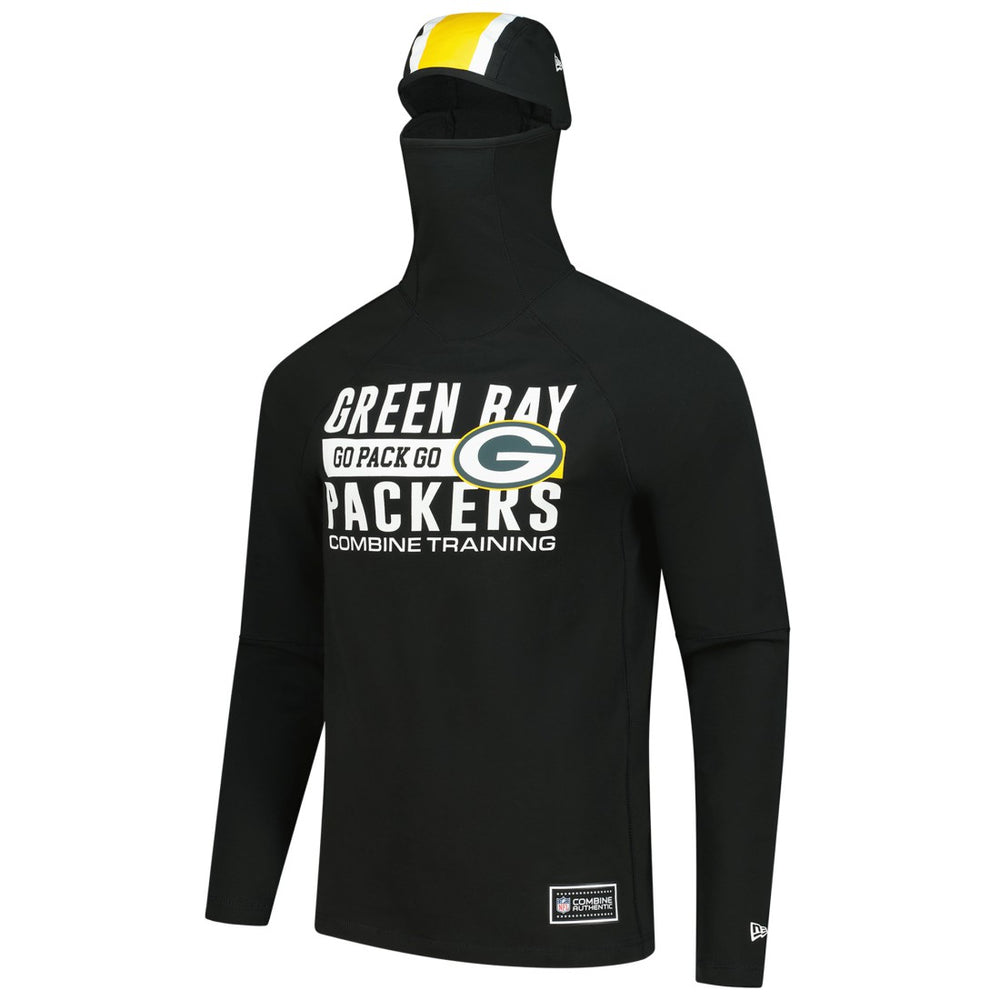 Green Bay Packers New Era Functional Fandom Balaclava Helmet Stripe Tri-Blend Hoodie