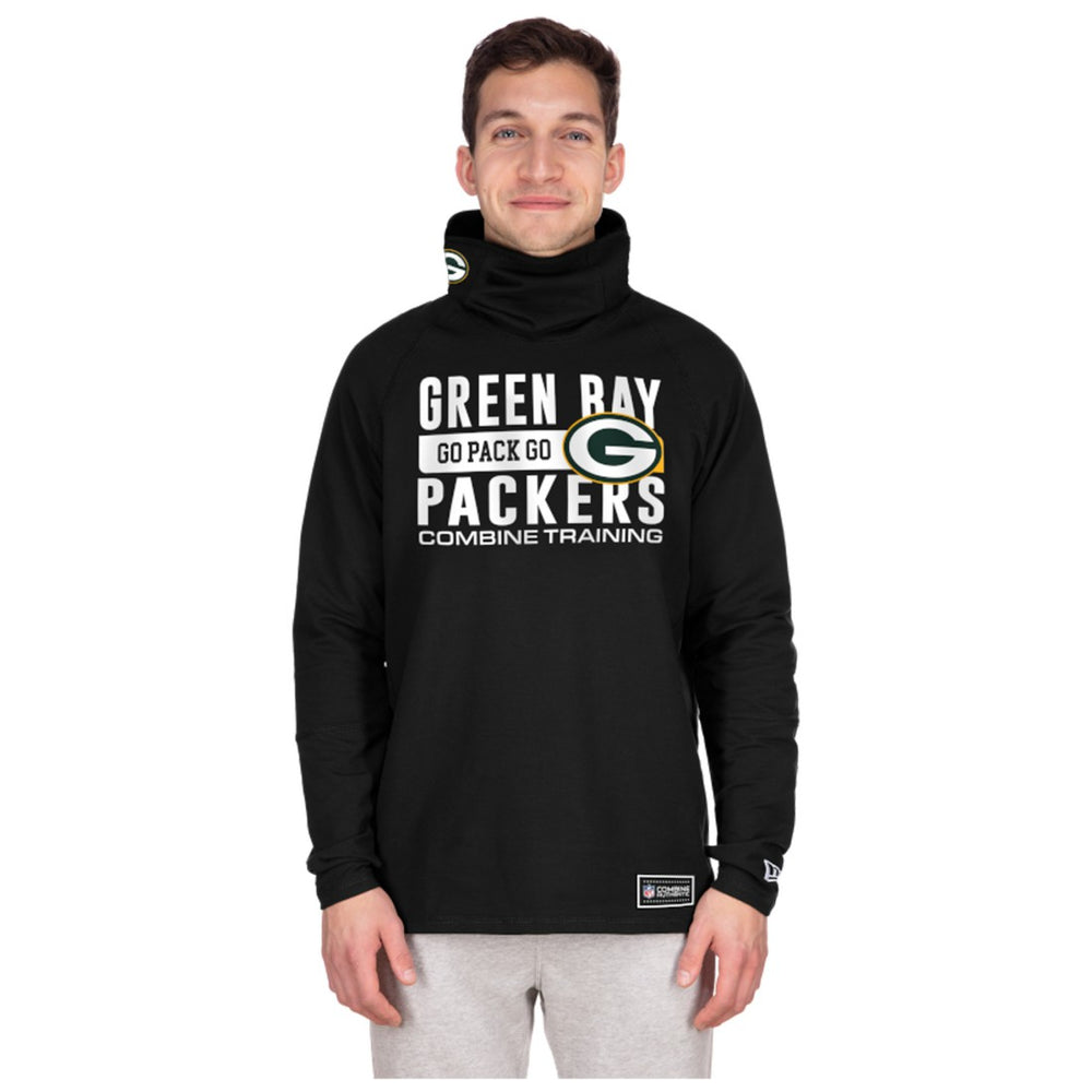 Green Bay Packers New Era Functional Fandom Balaclava Helmet Stripe Tri-Blend Hoodie