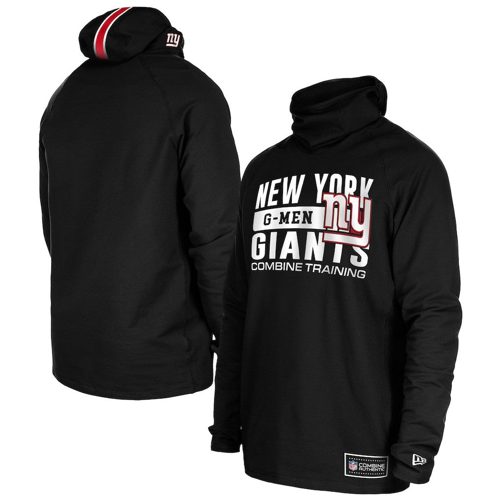 New York Giants New Era Functional Fandom Balaclava Helmet Stripe Tri-Blend Hoodie