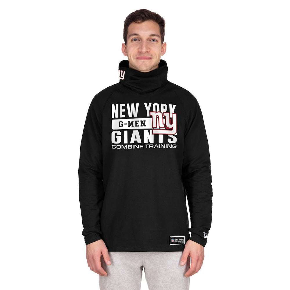 New York Giants New Era Functional Fandom Balaclava Helmet Stripe Tri-Blend Hoodie