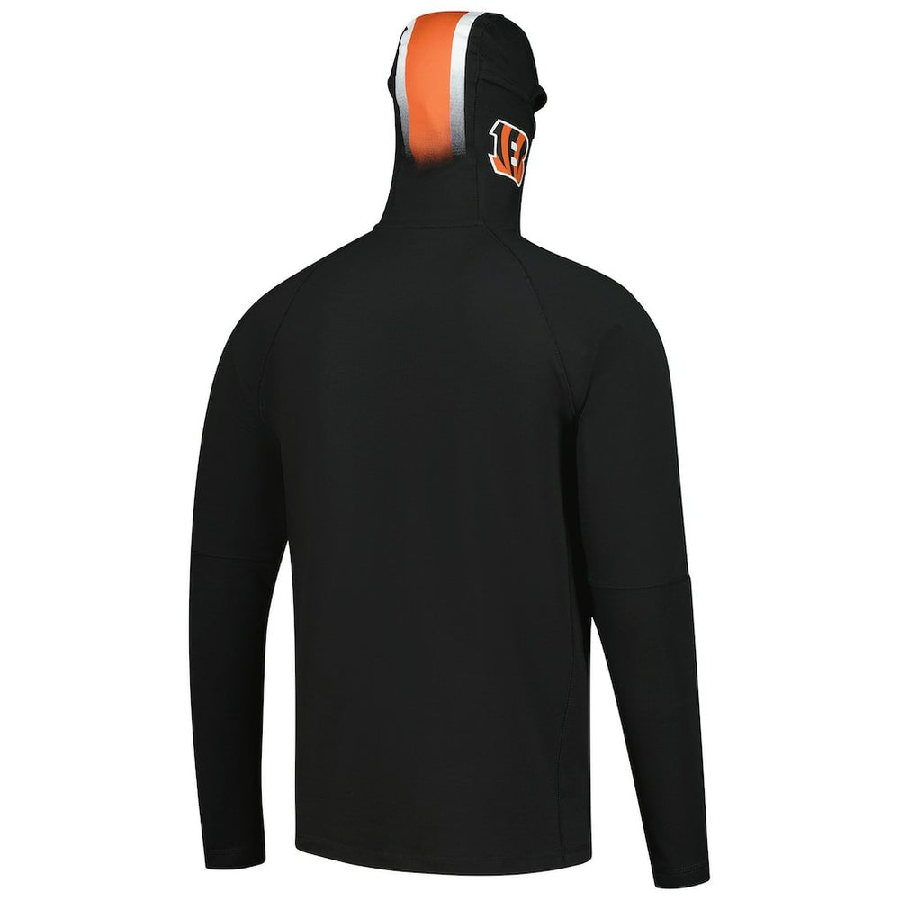 Cincinnati Bengals New Era Functional Fandom Balaclava Helmet Stripe Tri-Blend Hoodie
