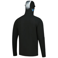 Detroit Lions New Era Functional Fandom Balaclava Helmet Stripe Tri-Blend Hoodie