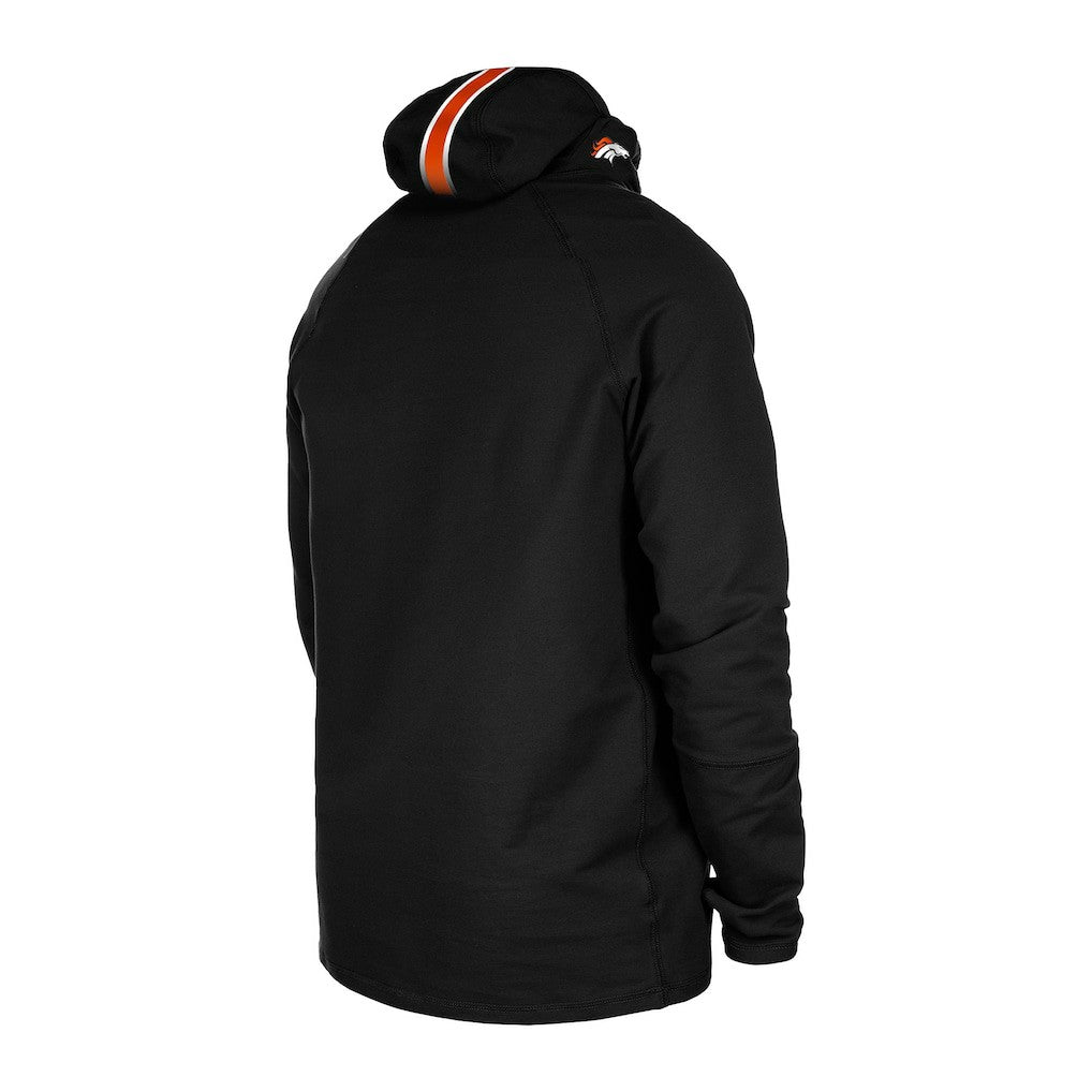 Denver Broncos New Era Functional Fandom Balaclava Helmet Stripe Tri-Blend Hoodie