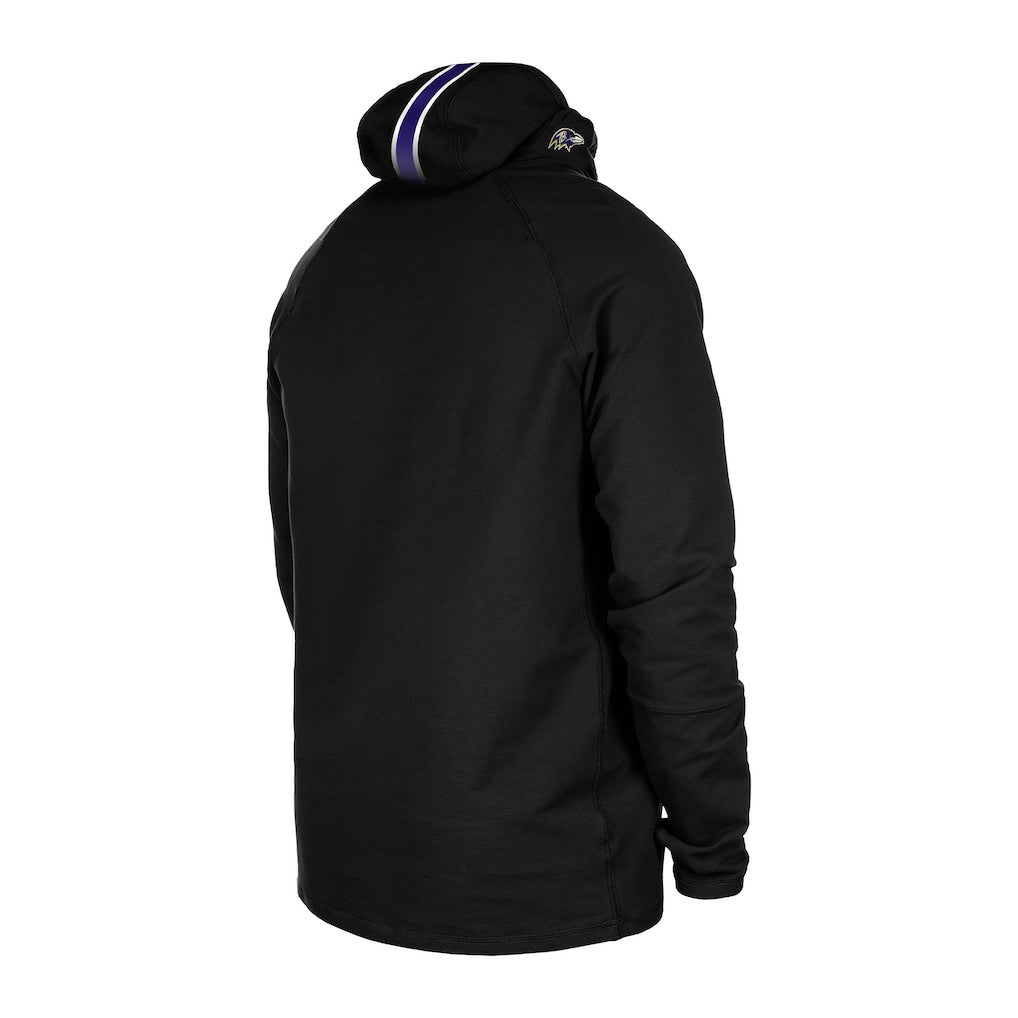 Baltimore Ravens New Era Functional Fandom Balaclava Helmet Stripe Tri-Blend Hoodie