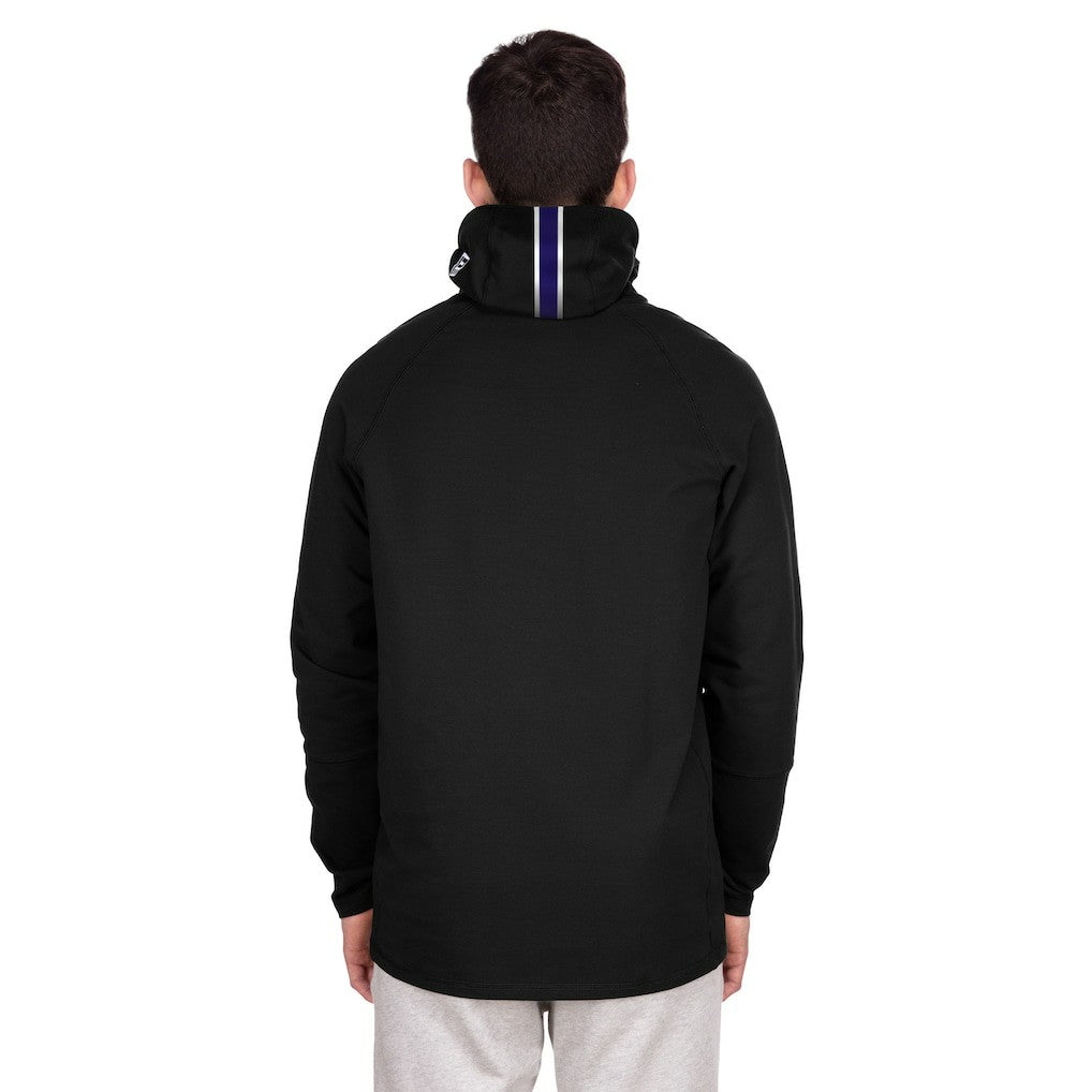 Baltimore Ravens New Era Functional Fandom Balaclava Helmet Stripe Tri-Blend Hoodie