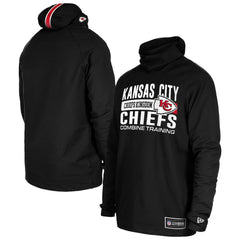 Kansas City Chiefs New Era Functional Fandom Balaclava Helmet Stripe Tri-Blend Hoodie