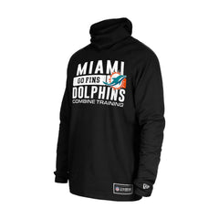Miami Dolphins New Era Functional Fandom Balaclava Helmet Stripe Tri-Blend Hoodie