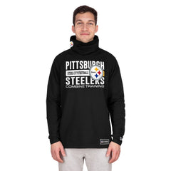 Pittsburgh Steelers New Era Functional Fandom Balaclava Helmet Stripe Tri-Blend Hoodie