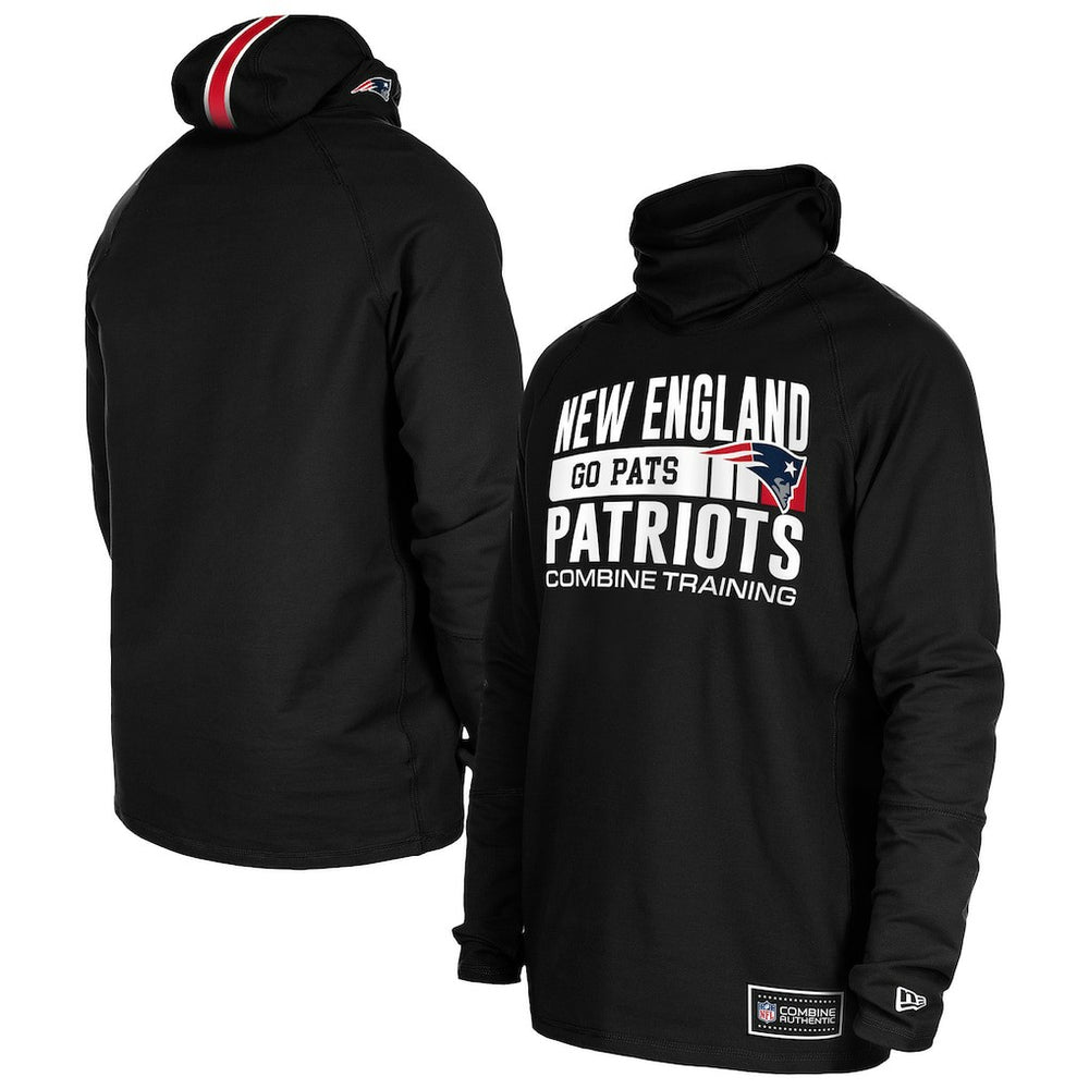 New England Patriots New Era Functional Fandom Balaclava Helmet Stripe Tri-Blend Hoodie