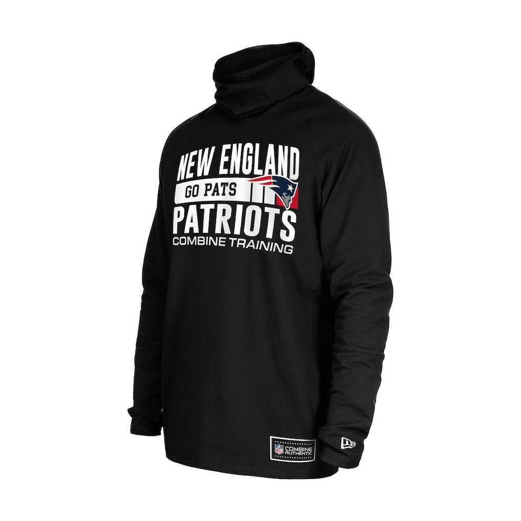 New England Patriots New Era Functional Fandom Balaclava Helmet Stripe Tri-Blend Hoodie