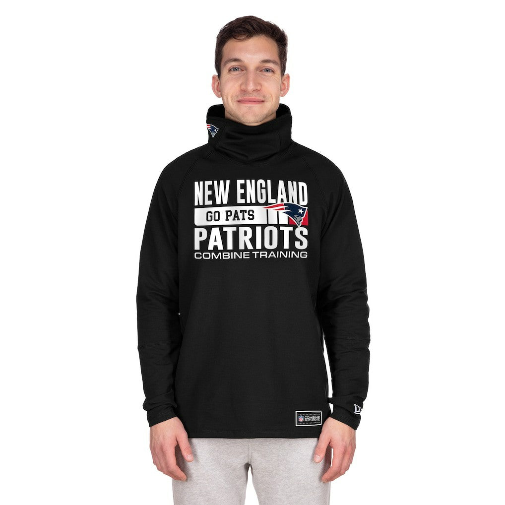 New England Patriots New Era Functional Fandom Balaclava Helmet Stripe Tri-Blend Hoodie