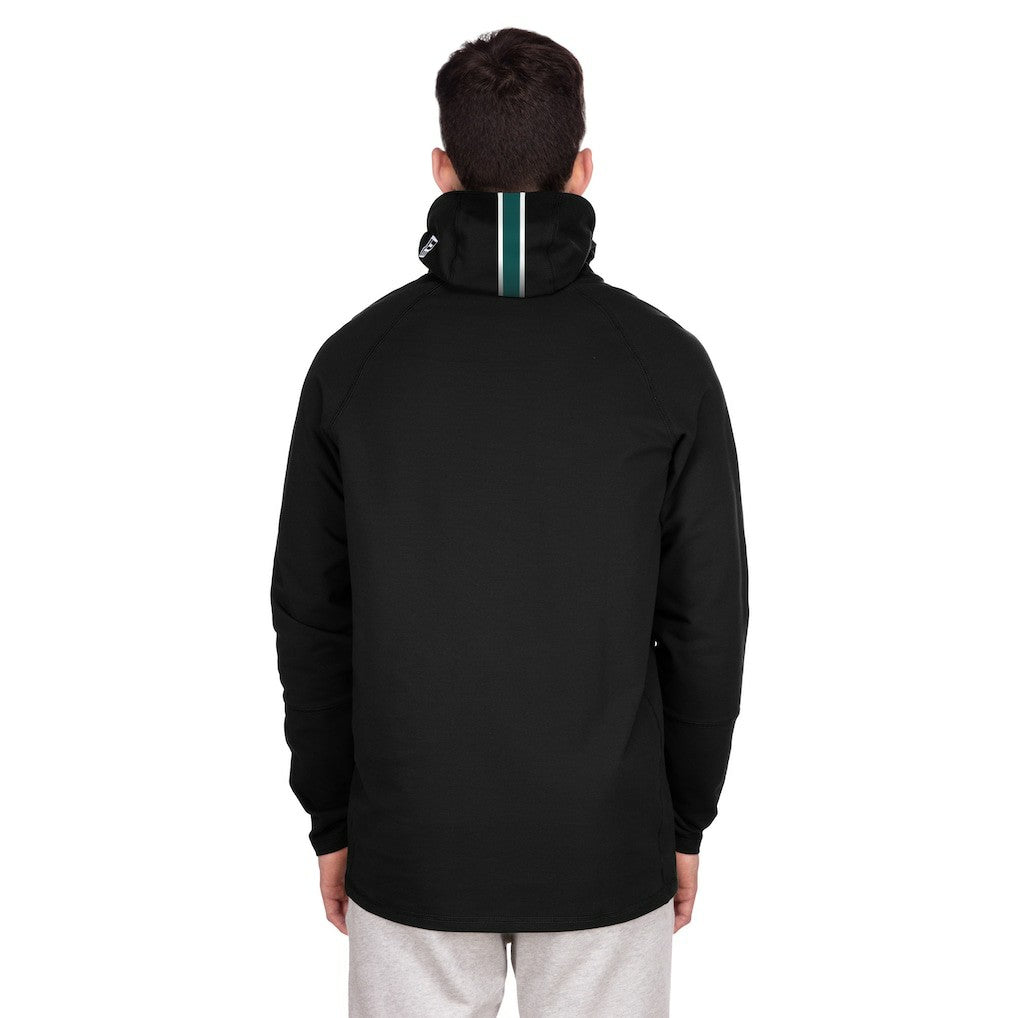 Philadelphia Eagles New Era Functional Fandom Balaclava Helmet Stripe Tri-Blend Hoodie