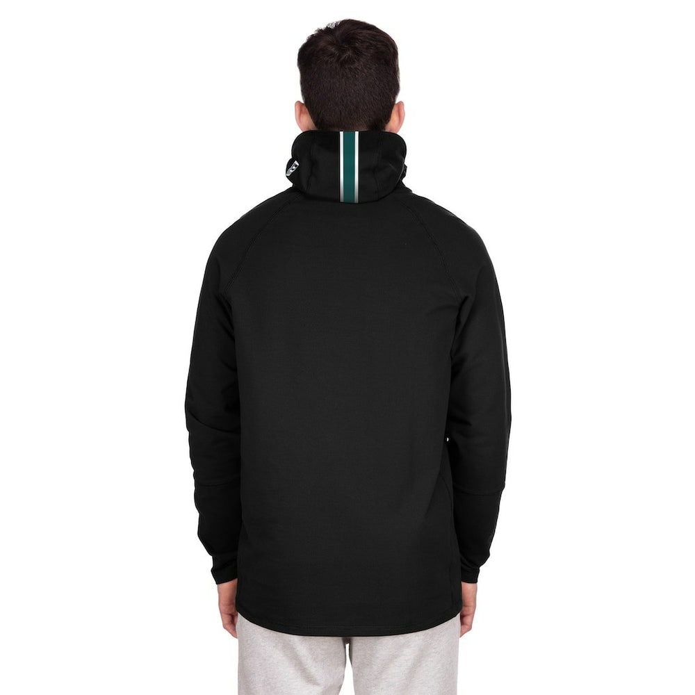 Philadelphia Eagles New Era Functional Fandom Balaclava Helmet Stripe Tri-Blend Hoodie