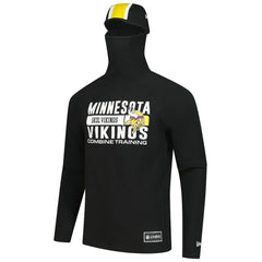 Minnesota Vikings New Era Functional Fandom Balaclava Helmet Stripe Tri-Blend Hoodie