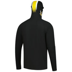 Minnesota Vikings New Era Functional Fandom Balaclava Helmet Stripe Tri-Blend Hoodie