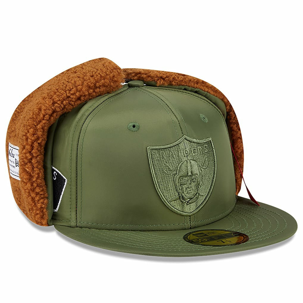Las Vegas Raiders New Era x Alpha Industries Dog Ears 59FIFTY Fitted Hat
