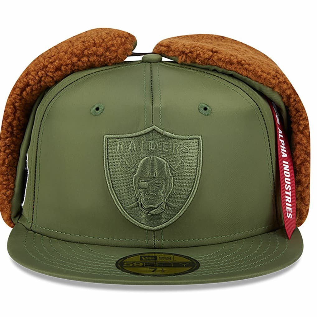 Las Vegas Raiders New Era x Alpha Industries Dog Ears 59FIFTY Fitted Hat