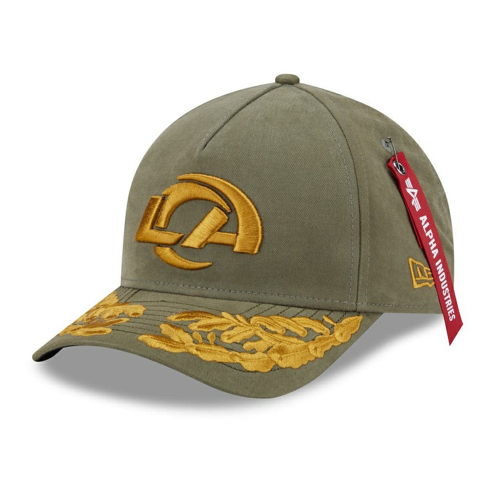 Los Angeles Rams New Era x Alpha Industries A-Frame 9FORTY Adjustable Hat