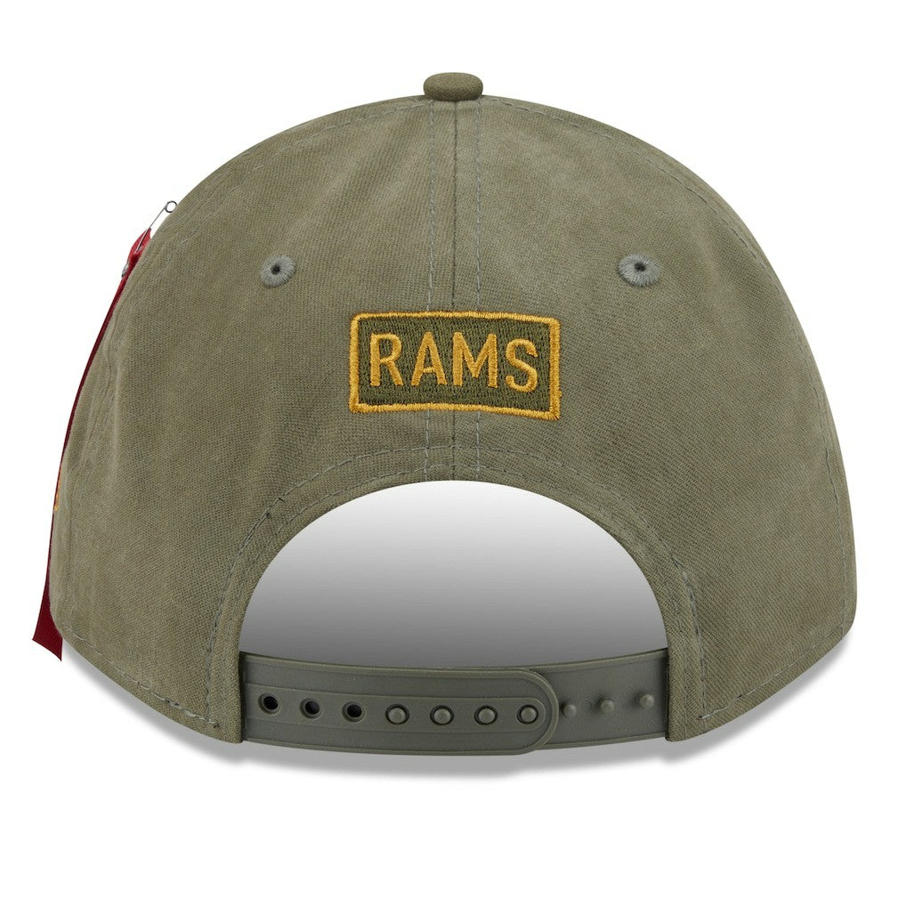 Los Angeles Rams New Era x Alpha Industries A-Frame 9FORTY Adjustable Hat