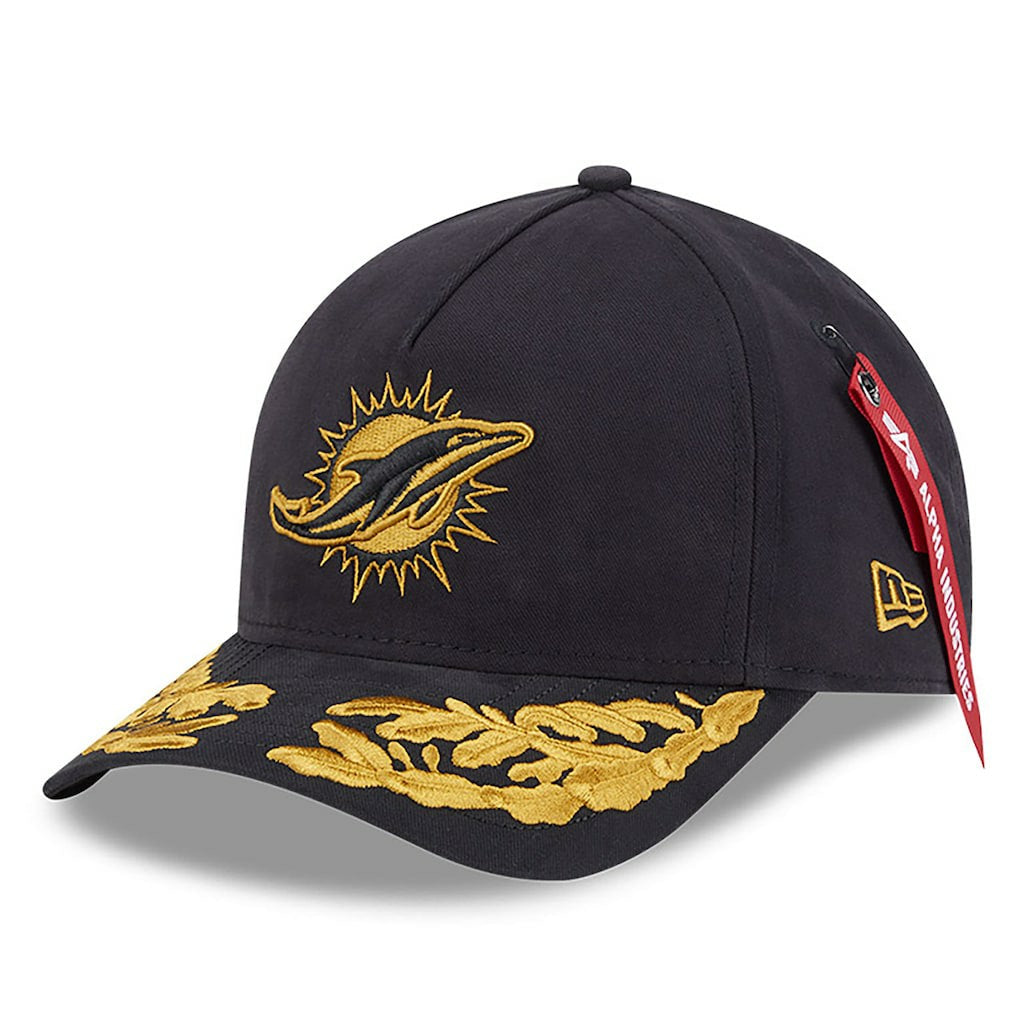 Miami Dolphins New Era x Alpha Industries A-Frame 9FORTY Adjustable Hat