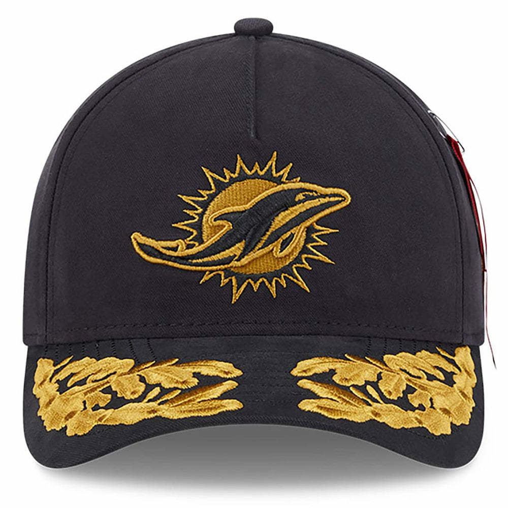 Miami Dolphins New Era x Alpha Industries A-Frame 9FORTY Adjustable Hat