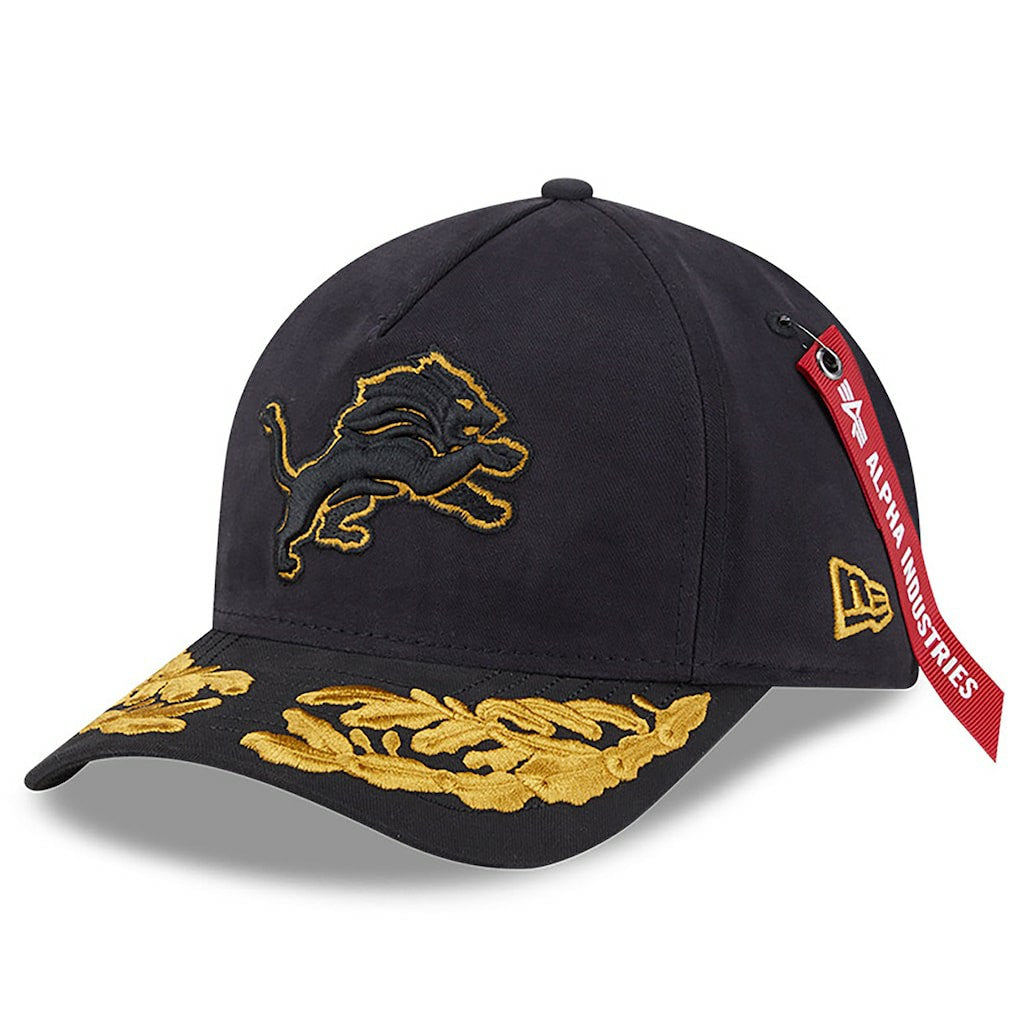 Detroit Lions New Era x Alpha Industries A-Frame 9FORTY Adjustable Hat