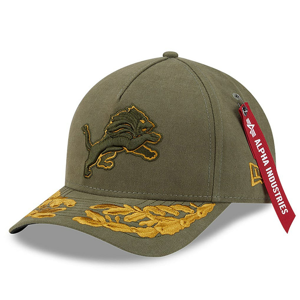 Detroit Lions New Era x Alpha Industries A-Frame 9FORTY Adjustable Hat