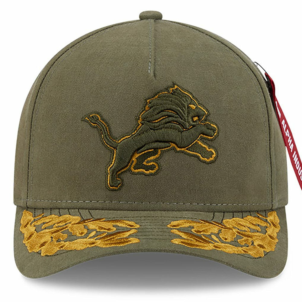 Detroit Lions New Era x Alpha Industries A-Frame 9FORTY Adjustable Hat