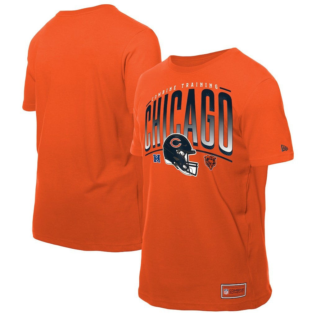 Chicago Bears New Era Combine Authentic Helmet T-Shirt