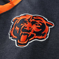 Chicago Bears New Era Women's Plus Size Throwback Lace-Up Long Sleeve T-Shirt