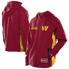 Washington Commanders New Era Combine Authentic Raglan Scuba Full-Zip Hoodie
