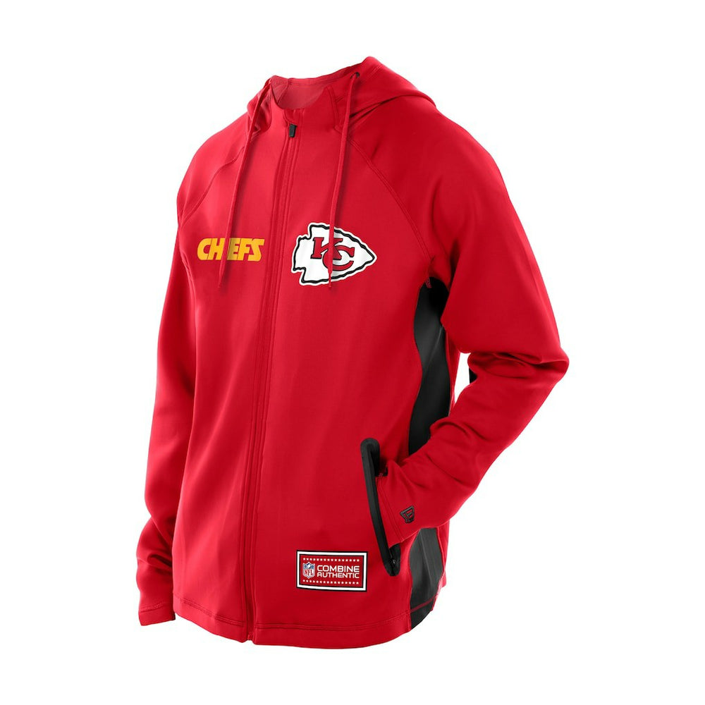 Kansas City Chiefs New Era Combine Authentic Raglan Scuba Full-Zip Hoodie