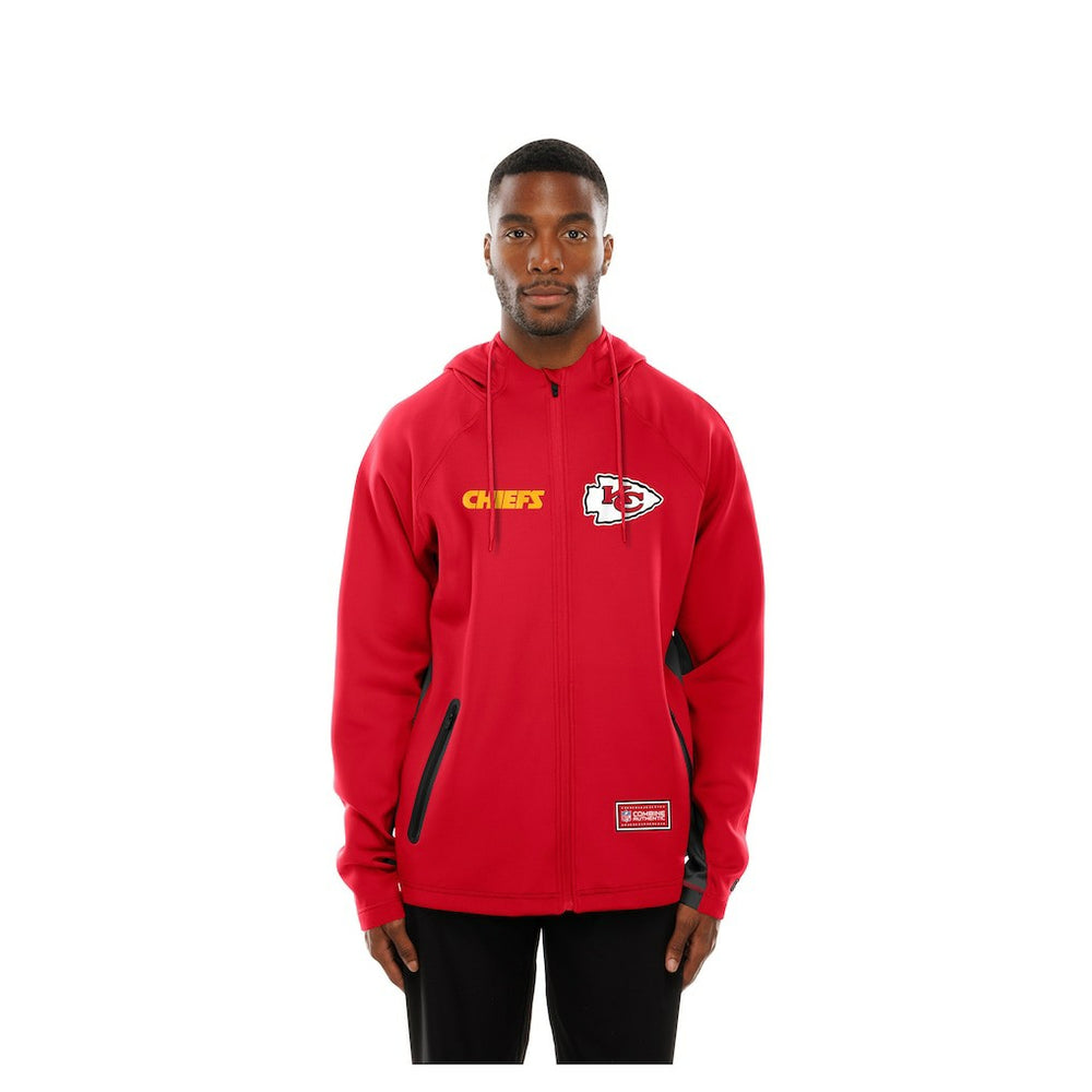 Kansas City Chiefs New Era Combine Authentic Raglan Scuba Full-Zip Hoodie
