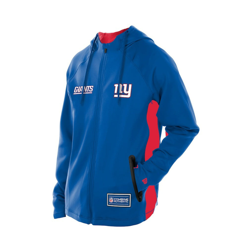 New York Giants New Era Combine Authentic Raglan Scuba Full-Zip Hoodie