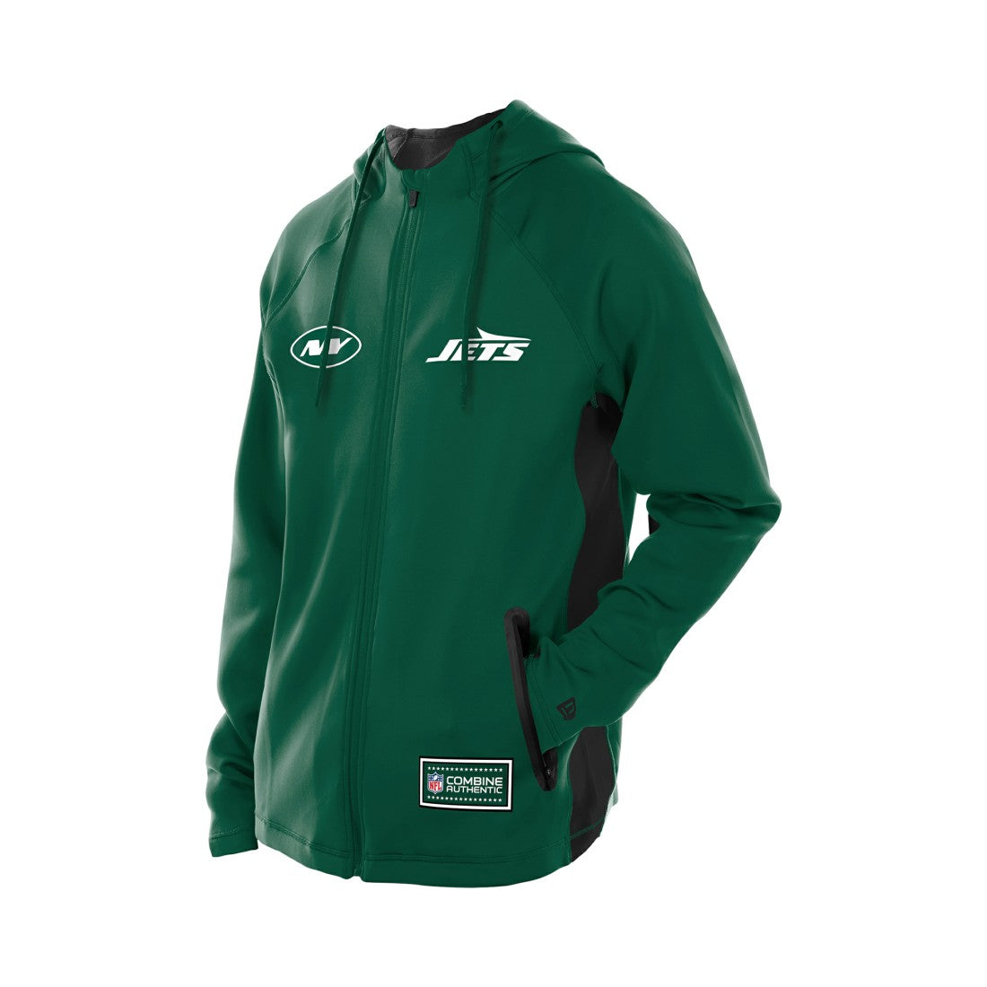 New York Jets New Era Combine Authentic Raglan Scuba Full-Zip Hoodie
