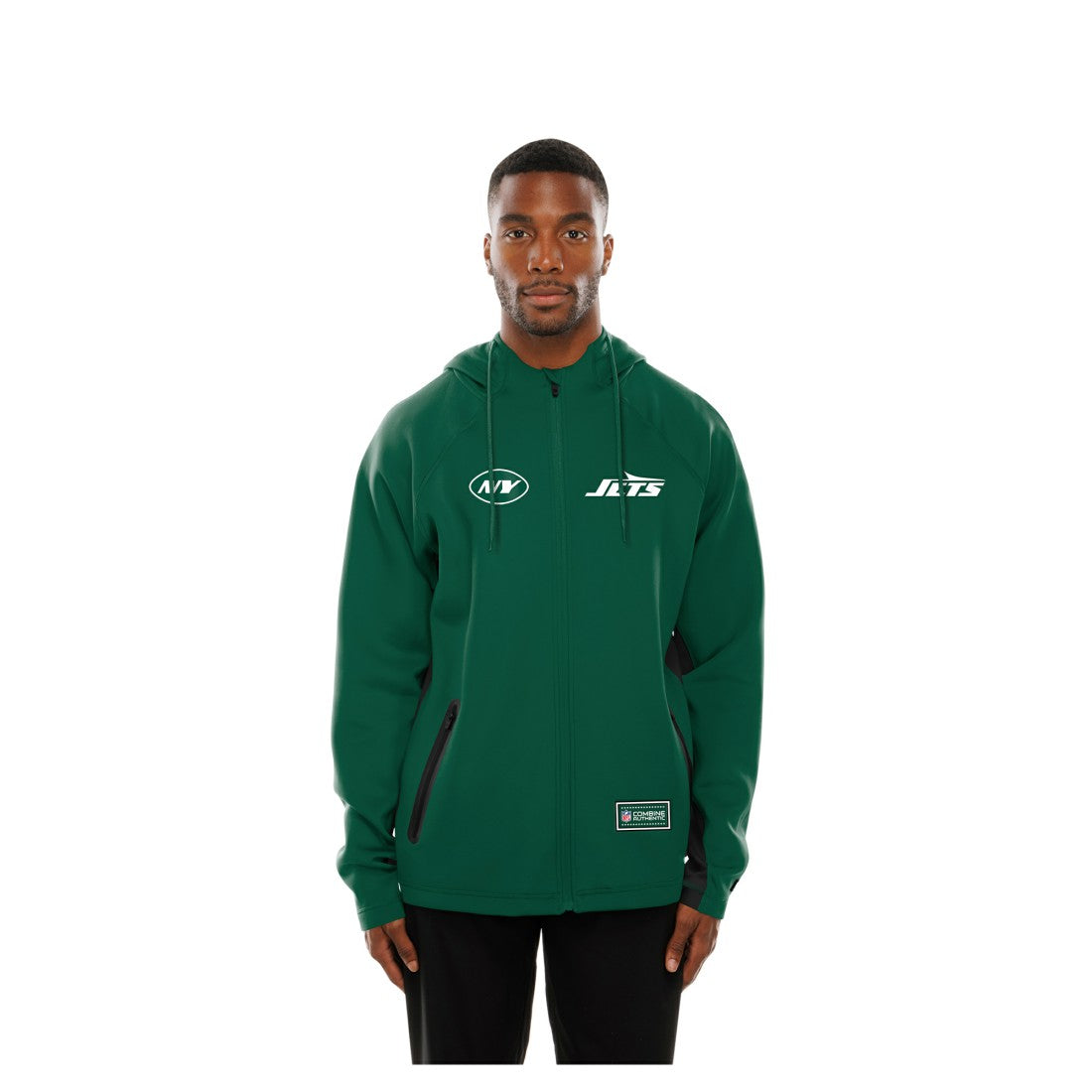 New York Jets New Era Combine Authentic Raglan Scuba Full-Zip Hoodie