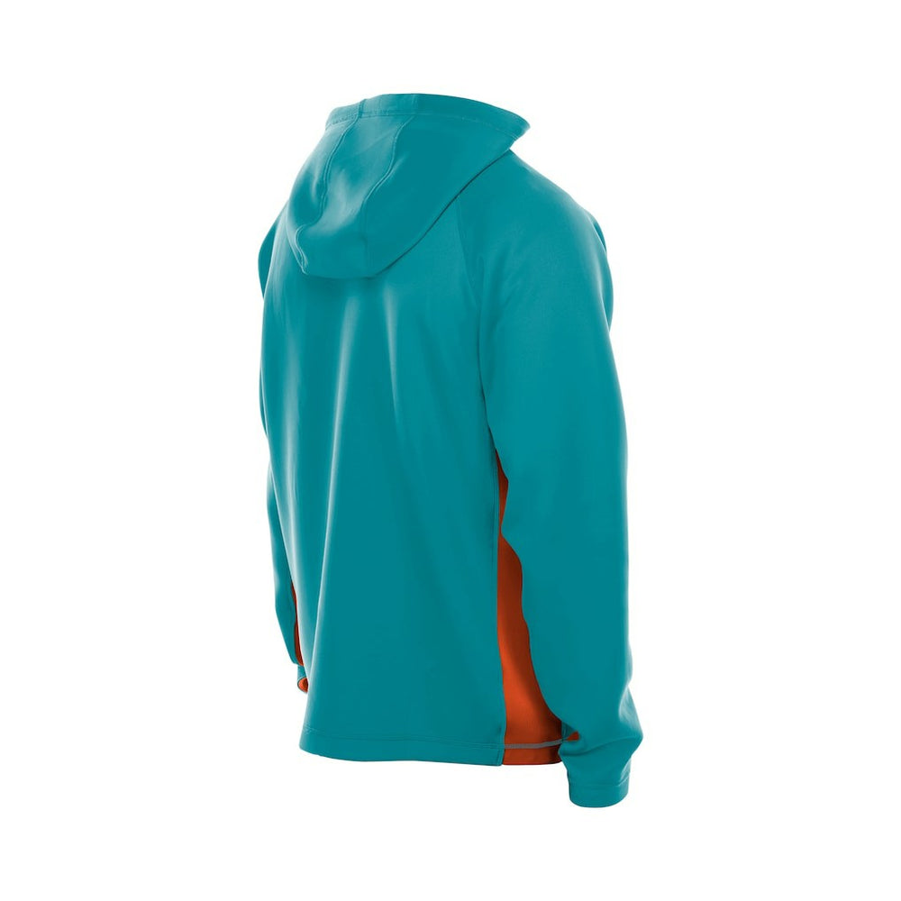 Miami Dolphins New Era Combine Authentic Raglan Scuba Full-Zip Hoodie