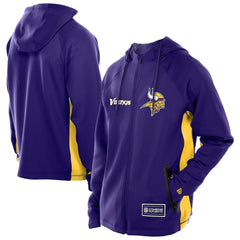 Minnesota Vikings New Era Combine Authentic Raglan Scuba Full-Zip Hoodie