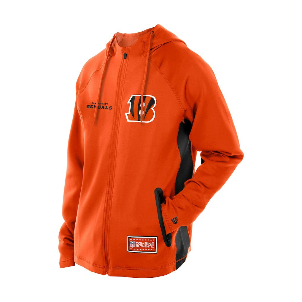 Cincinnati Bengals New Era Combine Authentic Raglan Scuba Full-Zip Hoodie